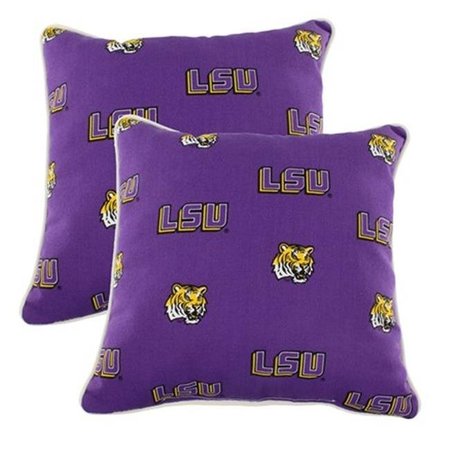 COLLEGE COVERS College Covers LSUODPPR 16 x 16 in. Louisiana State University Tigers Outdoor Decorative Pillow; Set of 2 LSUODPPR